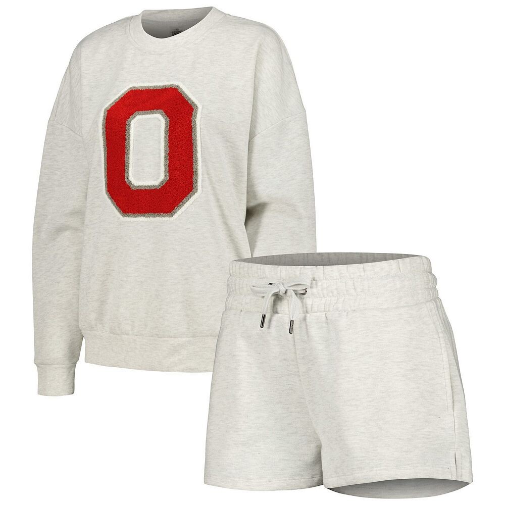 Женский комплект для сна, пуловер и шорты Gameday Couture Ash Ohio State Buckeyes Team Effort, цвет Osu Black
Женский комплект для сна, пуловер и шорты Gameday Couture Ash Ohio State Buckeyes Team Effort, цвет Osu Black