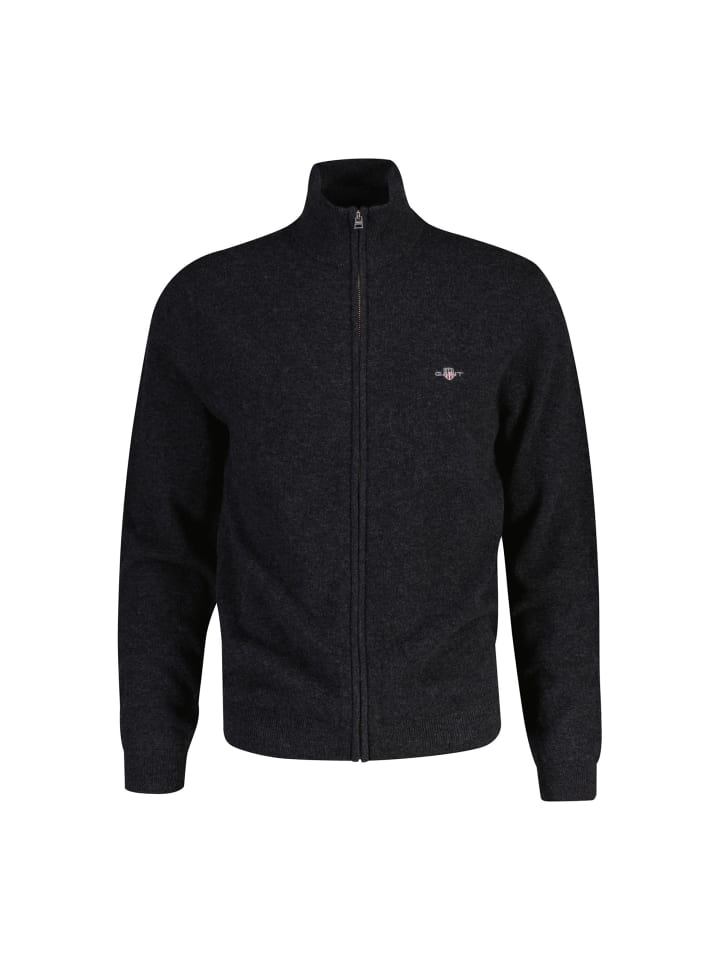 Кардиган цвета антрацитовый меланж Gant
Кардиган цвета антрацитовый меланж Gant