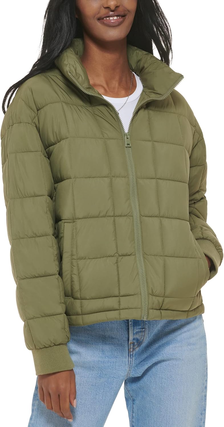 Женская утепленная куртка-пуховик Levi's с квадратной стежкой, зеленый
Женская утепленная куртка-пуховик Levi's с квадратной стежкой, зеленый