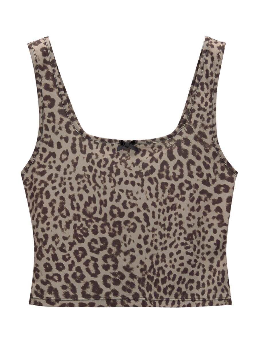 Топ Pull&Bear, темно-бежевый
Топ Pull&Bear, темно-бежевый