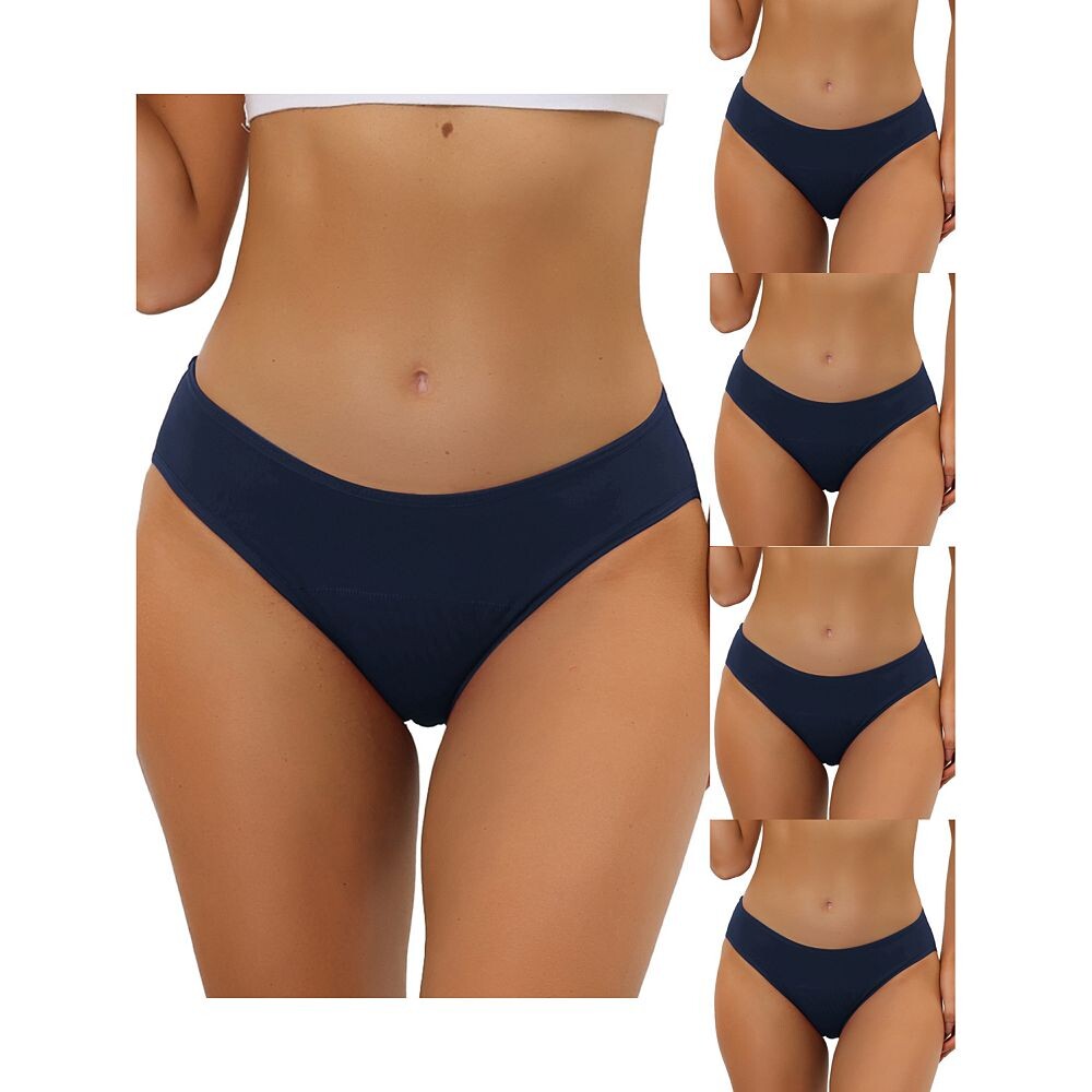 5 упаковок женского нижнего белья, хипстерские трусики со средней талией, доступны в размерах больших размеров ALLEGRA K, цвет Navy Blue
5 упаковок женского нижнего белья, хипстерские трусики со средней талией, доступны в размерах больших размеров ALLEGRA K, цвет Navy Blue