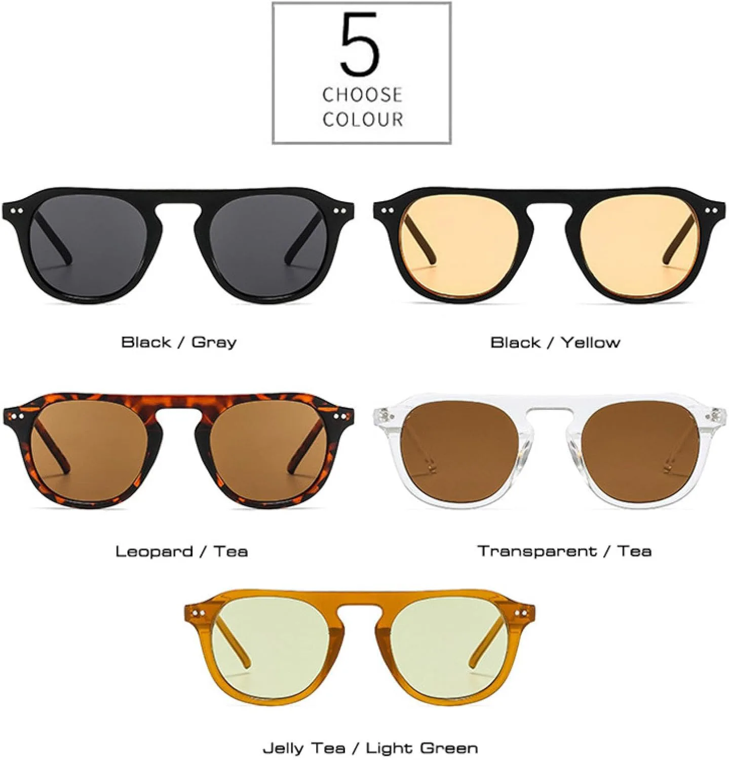 Винтажные солнцезащитные очки для женщин, модные цветные очки для мужчин, трендовые солнцезащитные очки с защитой от УФ-излучения (UV400) TKKTLLT, Black Yellow
Винтажные солнцезащитные очки для женщин, модные цветные очки для мужчин, трендовые солнцезащитные очки с защитой от УФ-излучения (UV400) TKKTLLT, Black Yellow