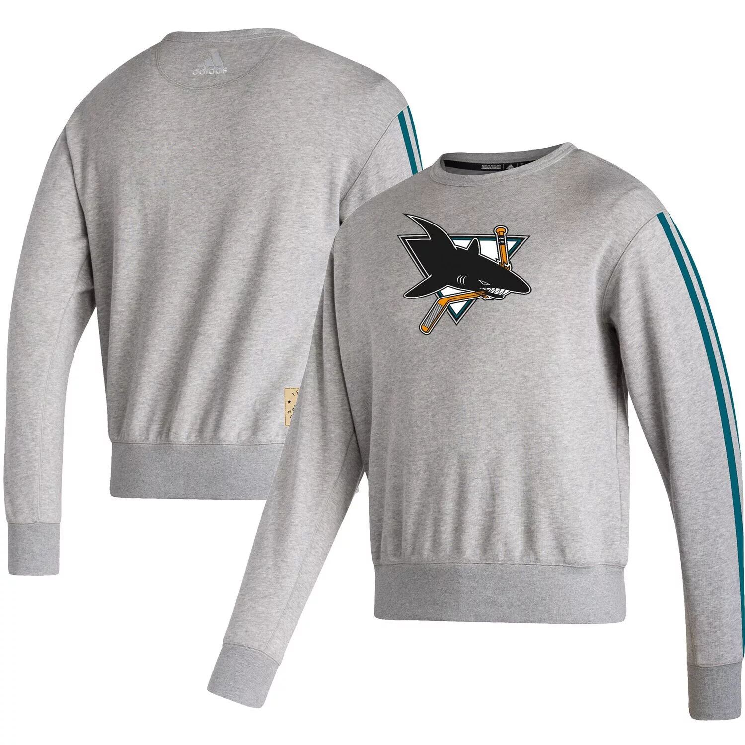 Мужской винтажный пуловер с принтом серого цвета San Jose Sharks Team Classics adidas, Серый, Мужской винтажный пуловер с принтом серого цвета San Jose Sharks Team Classics adidas
Мужской винтажный пуловер с принтом серого цвета San Jose Sharks Team Classics adidas, Серый, Мужской винтажный пуловер с принтом серого цвета San Jose Sharks Team Classics adidas