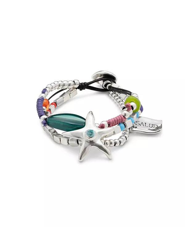 Браслет из стерлингового серебра с камнями из смолы Unode50, multicolor
Браслет из стерлингового серебра с камнями из смолы Unode50, multicolor