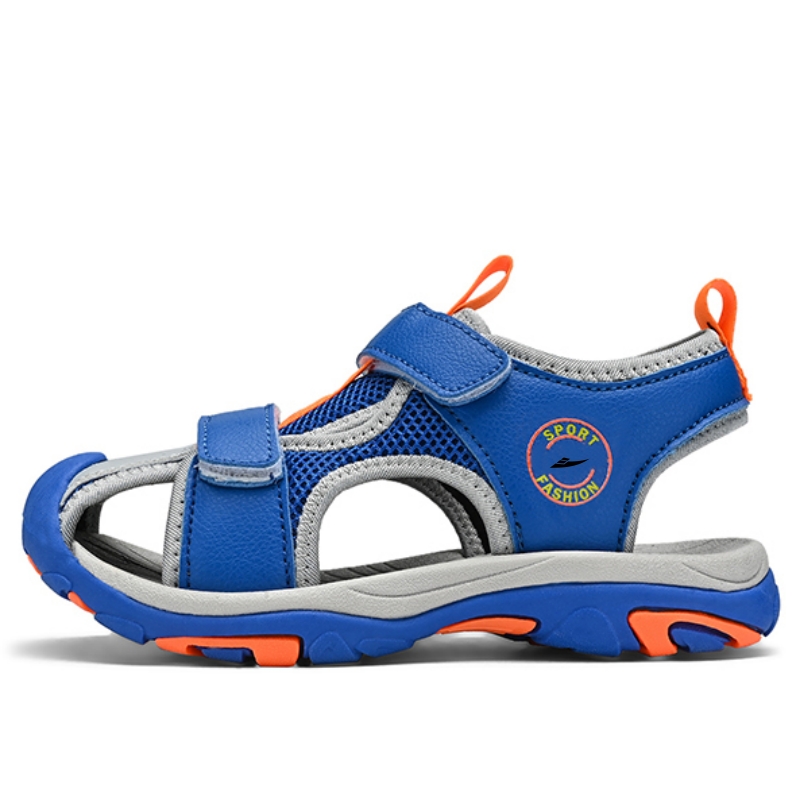 Дышащие сандалии с защитой от ударов для детей Kuding, синий 
Дышащие сандалии с защитой от ударов для детей Kuding, синий