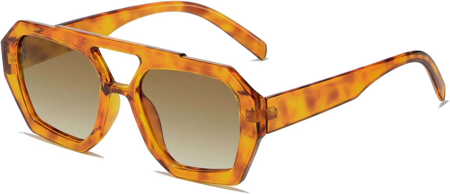 Солнцезащитные очки LJCZKA в стиле ретро, квадратные, для женщин и мужчин, модные, с шестиугольной толстой оправой и двойной перемычкой, винтажные, Leopardgradientbrown
Солнцезащитные очки LJCZKA в стиле ретро, квадратные, для женщин и мужчин, модные, с шестиугольной толстой оправой и двойной перемычкой, винтажные, Leopardgradientbrown