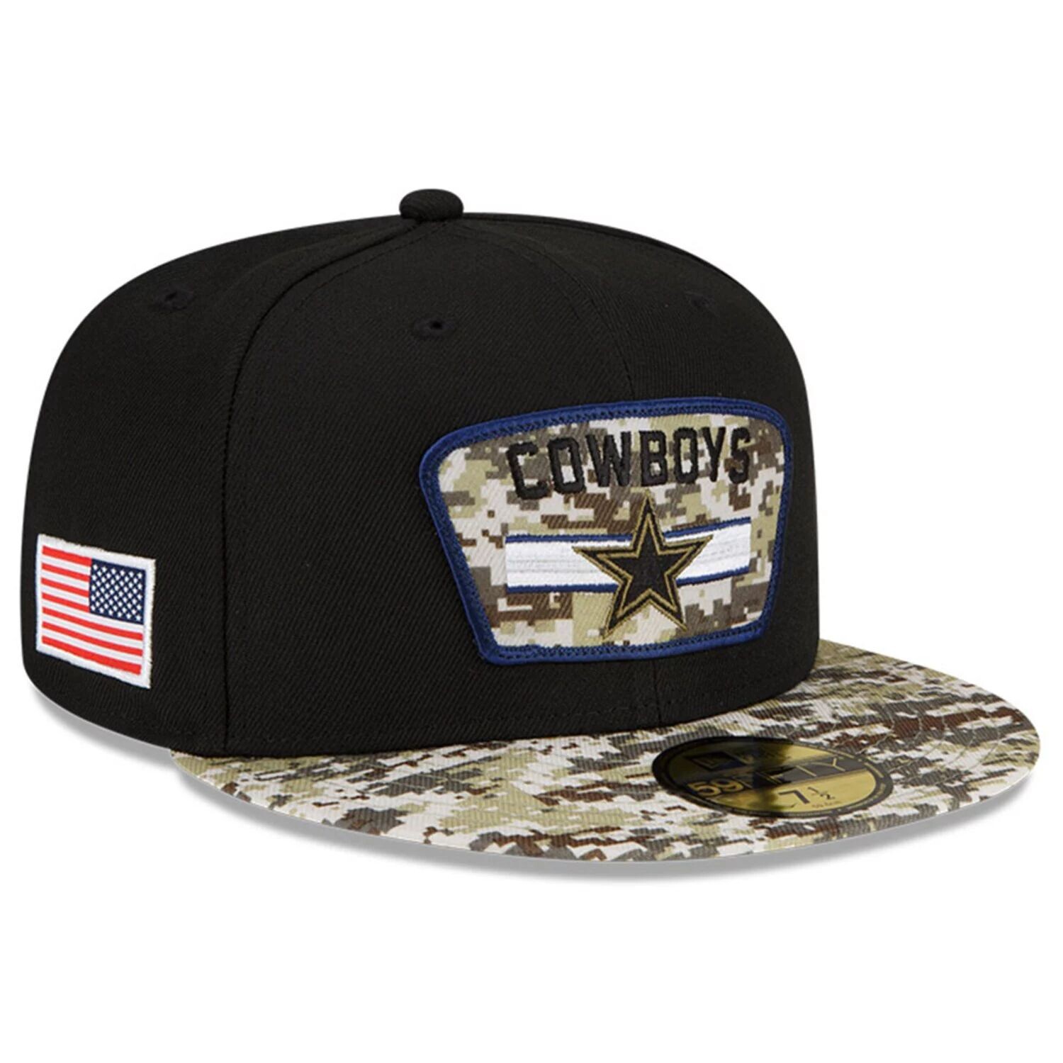 Мужская облегающая шляпа New Era Black/Camo Dallas Cowboys 2021 Salute To Service 59FIFTY
Мужская облегающая шляпа New Era Black/Camo Dallas Cowboys 2021 Salute To Service 59FIFTY
