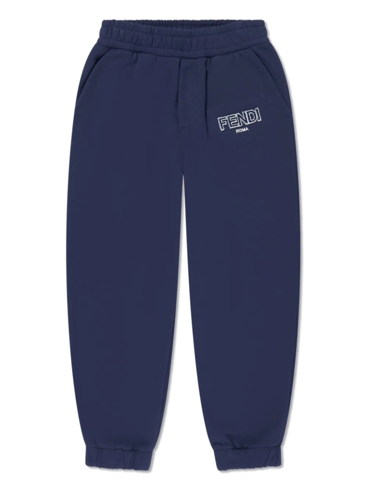 Спортивные брюки с нашивкой-логотипом Fendi Kids, синий 
Спортивные брюки с нашивкой-логотипом Fendi Kids, синий