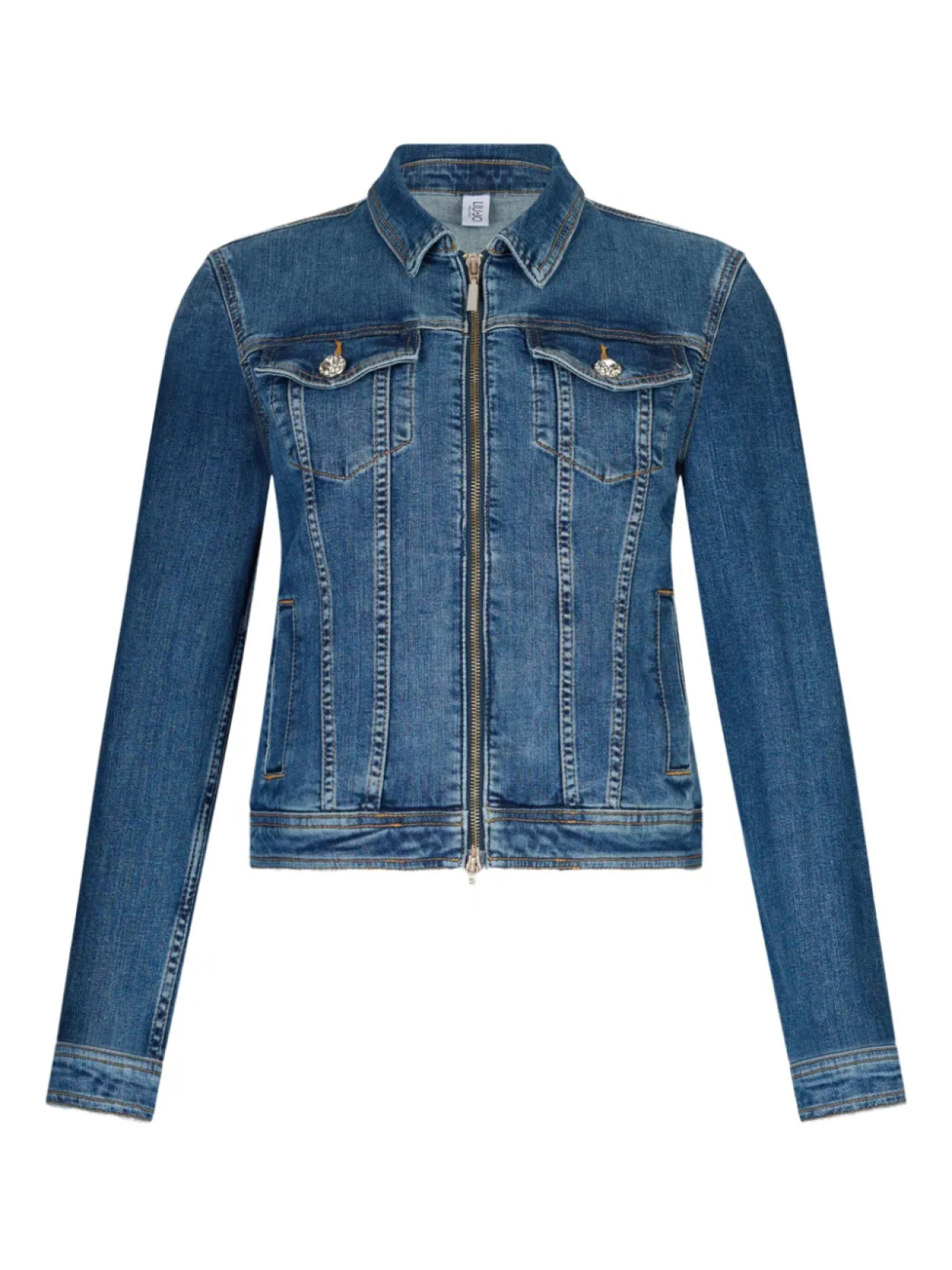 LIU JO Джинсовая куртка с молнией, синий
LIU JO Джинсовая куртка с молнией, синий