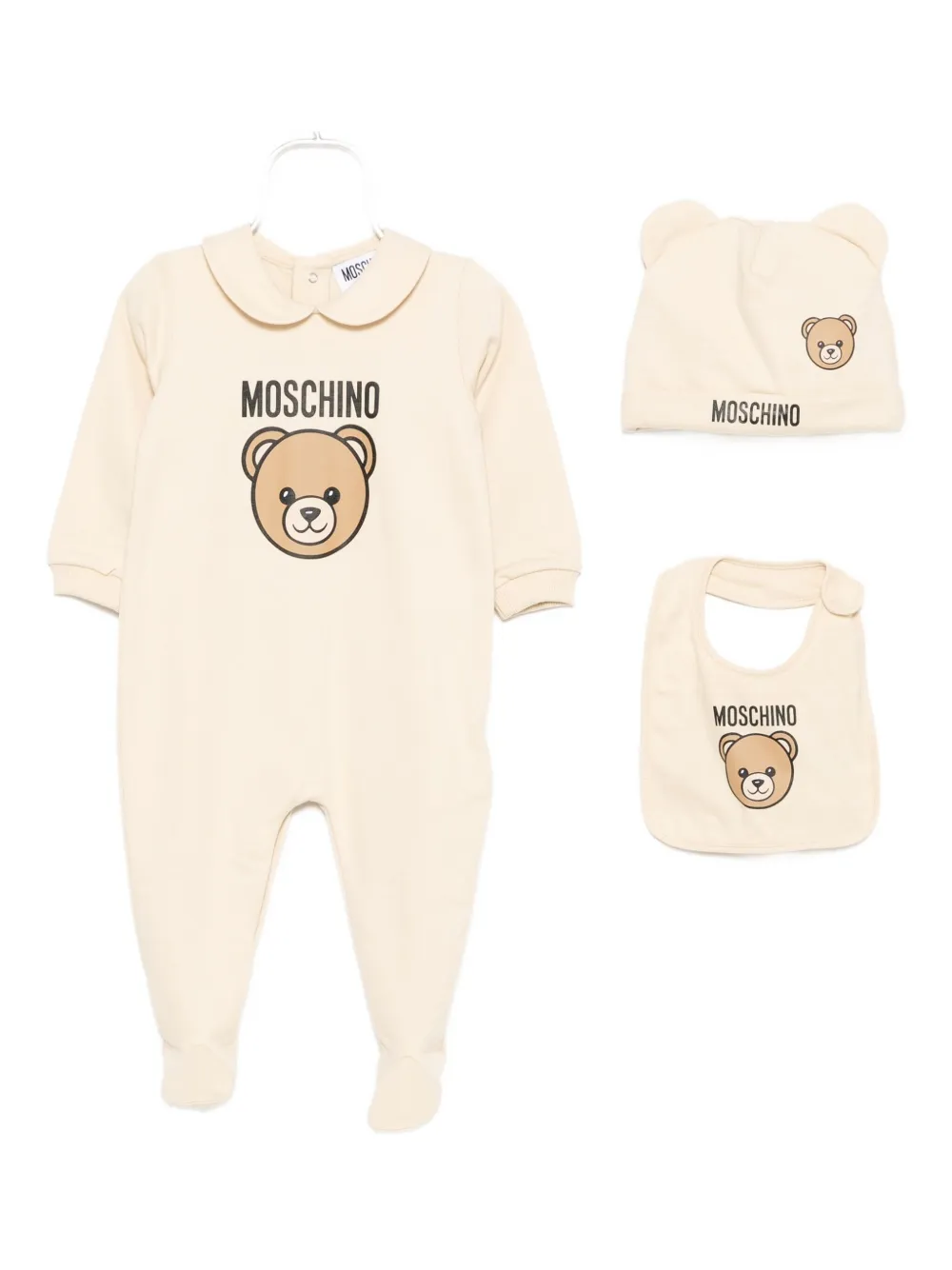 Комплект для новорожденного с принтом Moschino Kids, нейтральный
Комплект для новорожденного с принтом Moschino Kids, нейтральный