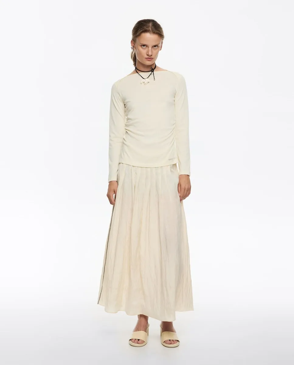 Юбка миди А-силуэта с складками Bimba y Lola, бежевый
Юбка миди А-силуэта с складками Bimba y Lola, бежевый