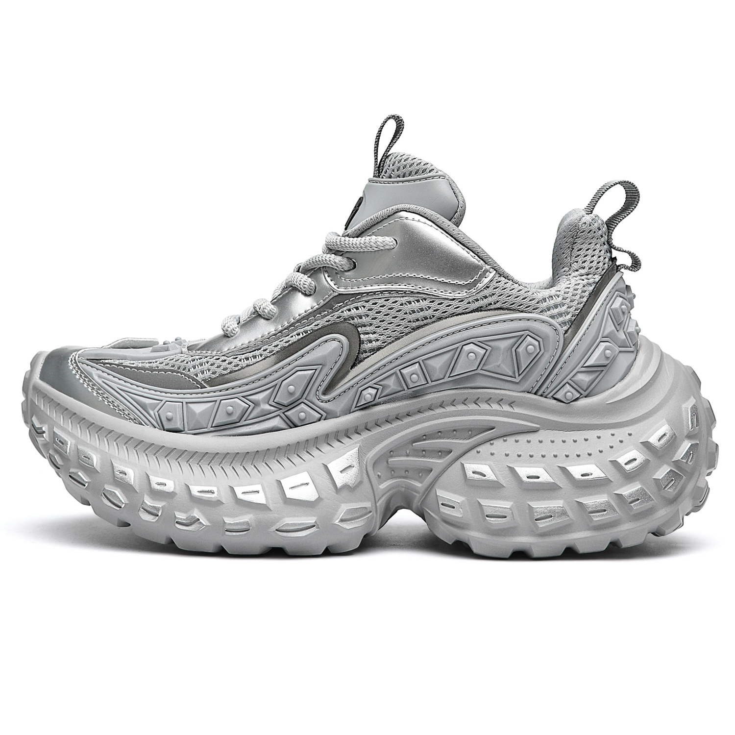 MVA Низкие массивные кроссовки унисекс серебристые, цвет Silver
MVA Низкие массивные кроссовки унисекс серебристые, цвет Silver