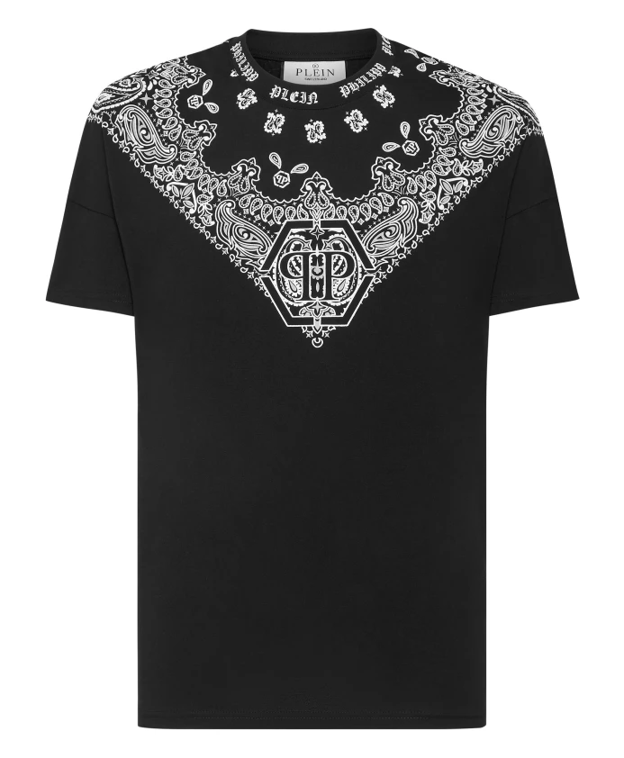 Футболка с круглым вырезом, SS, с узором пейсли, бандана Philipp Plein, черный
Футболка с круглым вырезом, SS, с узором пейсли, бандана Philipp Plein, черный