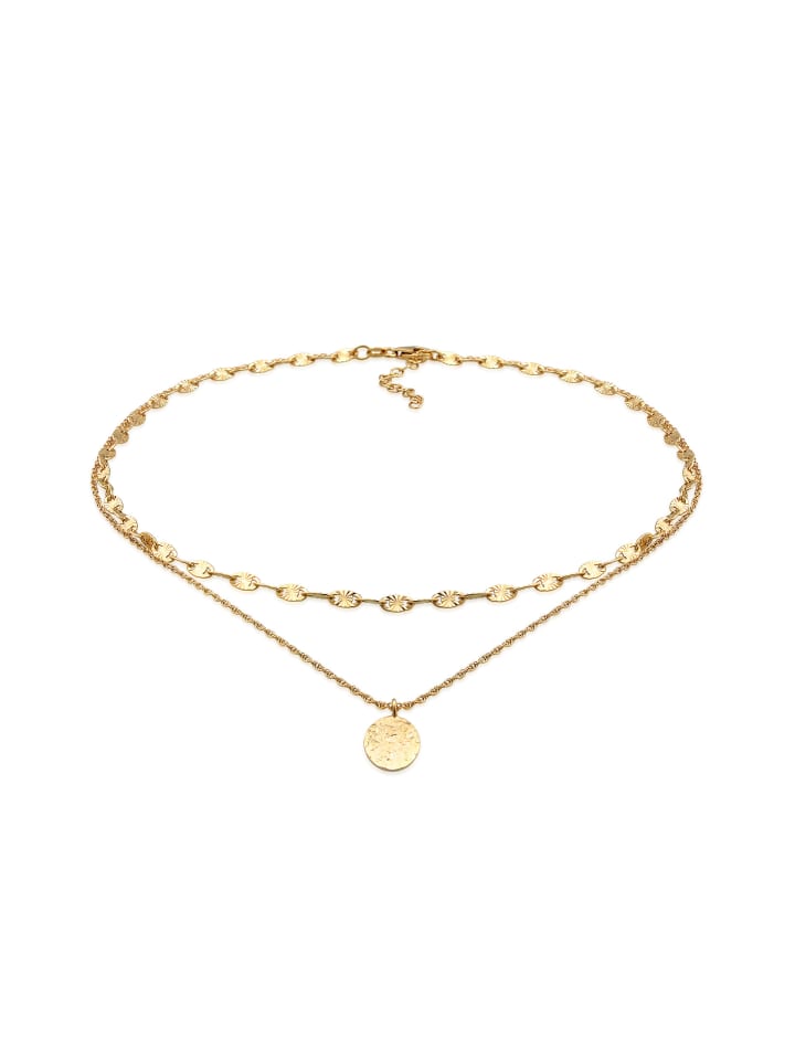 Elli Колье из серебра 925 пробы в виде диска, цепочка Valentino из золота
Elli Колье из серебра 925 пробы в виде диска, цепочка Valentino из золота