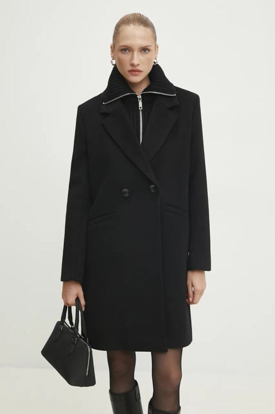 Шерстяное пальто Answear Lab, черный
Шерстяное пальто Answear Lab, черный