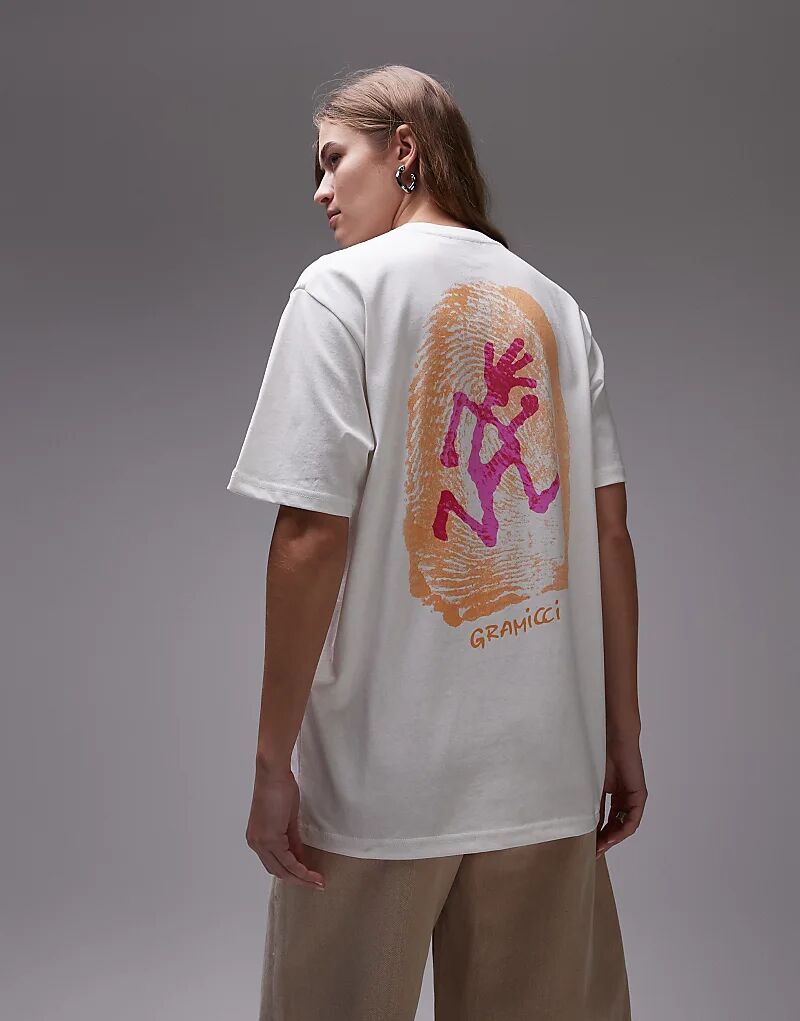 Футболка с принтом отпечатка большого пальца Gramicci белого цвета
Футболка с принтом отпечатка большого пальца Gramicci белого цвета