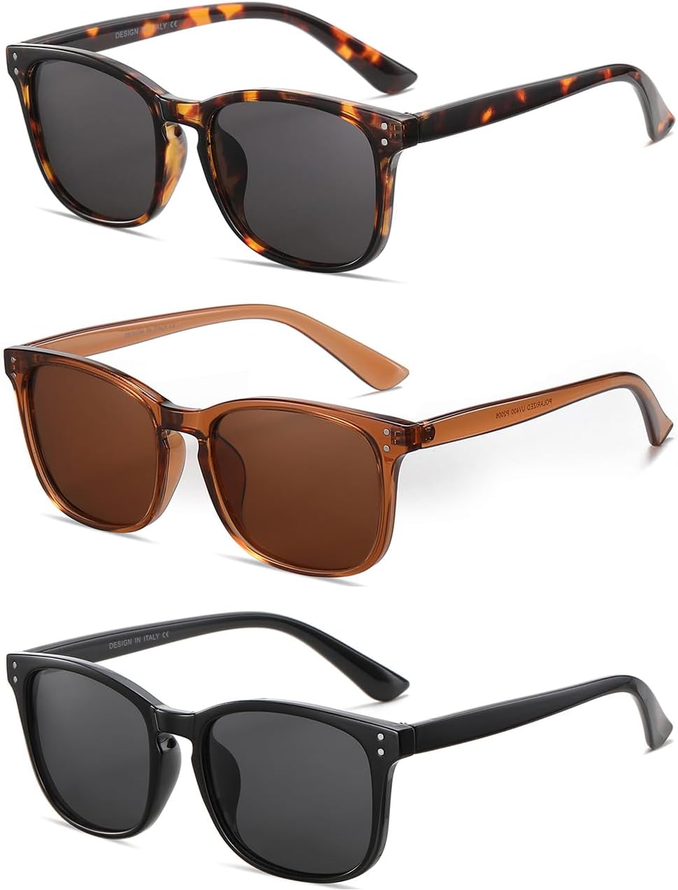 Поляризованные солнцезащитные очки для женщин в классическом ретро-стиле с модным дизайном, защита от УФ-излучения UV 400 (3 шт.) NCLLCE, B7 Tortoise Grey+light Crystal Brown/Brown+black Grey(3 Pack)
Поляризованные солнцезащитные очки для женщин в классическом ретро-стиле с модным дизайном, защита от УФ-излучения UV 400 (3 шт.) NCLLCE, B7 Tortoise Grey+light Crystal Brown/Brown+black Grey(3 Pack)