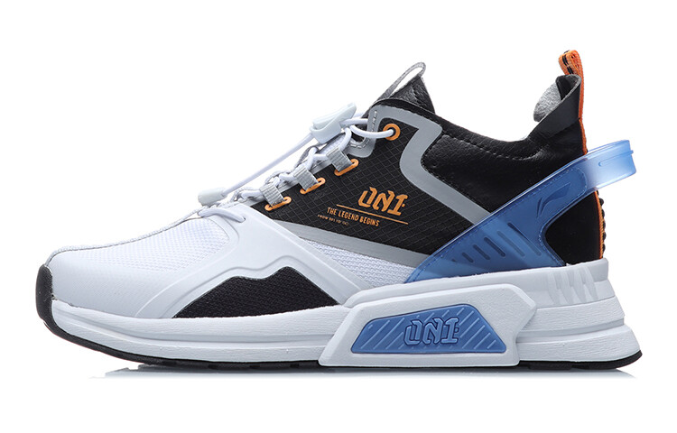 001 Детские кроссовки GS Low-top Черные/белые/синие Lining Young 
001 Детские кроссовки GS Low-top Черные/белые/синие Lining Young