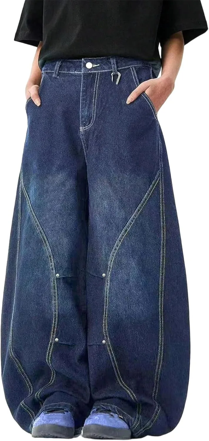 Джинсы American Retro с широкими штанинами и свободным кроем
Джинсы American Retro с широкими штанинами и свободным кроем