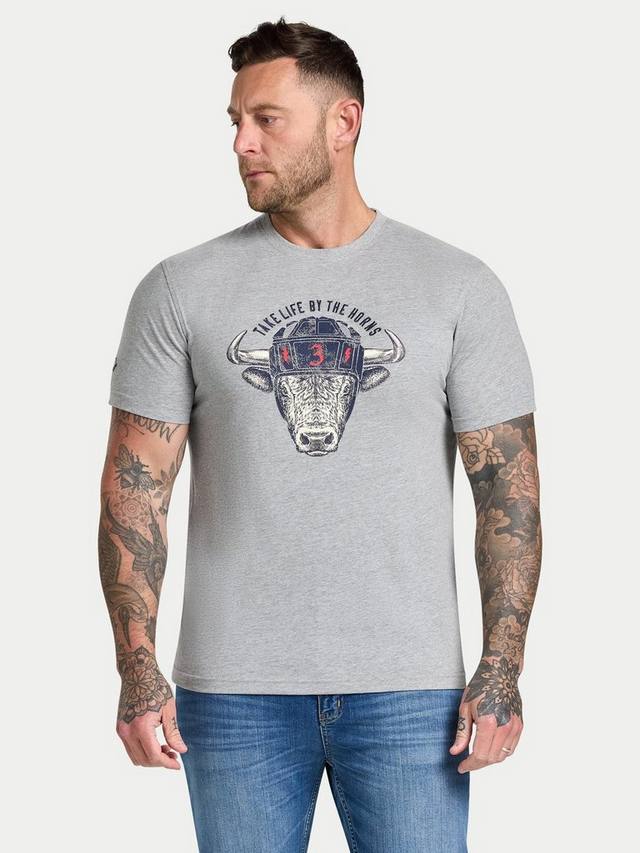 Хлопковая футболка Regular Fit с принтом "Take Life By The Horns" Raging Bull, Grey Marl
Хлопковая футболка Regular Fit с принтом "Take Life By The Horns" Raging Bull, Grey Marl