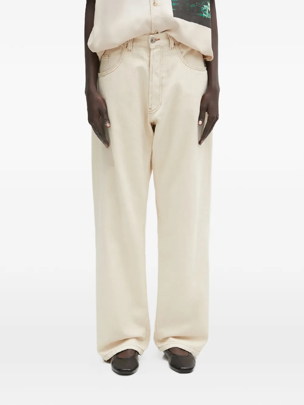 Джинсы с вышивкой Aries, нейтральный
Джинсы с вышивкой Aries, нейтральный