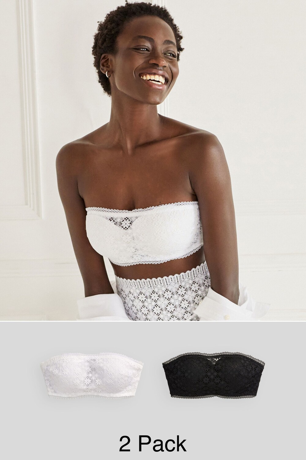 Две пары бюстгальтеров с легкой подкладкой и геометрическим кружевом Next, черный
Две пары бюстгальтеров с легкой подкладкой и геометрическим кружевом Next, черный