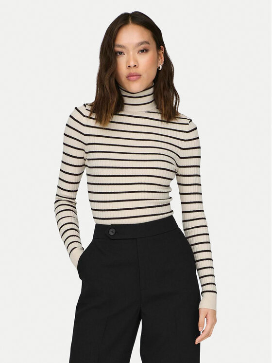 Свитер с высоким воротником приталенного кроя Only, бежевый
Свитер с высоким воротником приталенного кроя Only, бежевый