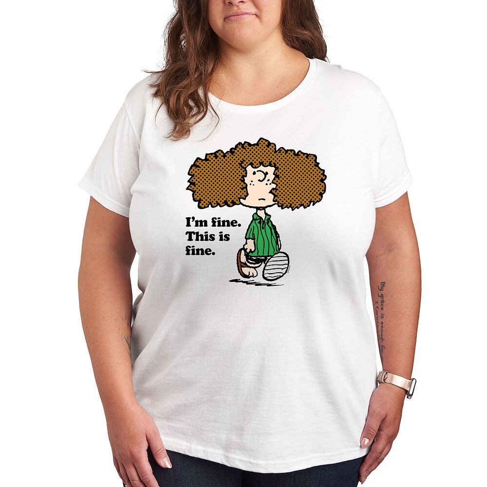 Футболка Plus Peanuts Patty I'm Fine с графическим рисунком Licensed Character, белый
Футболка Plus Peanuts Patty I'm Fine с графическим рисунком Licensed Character, белый