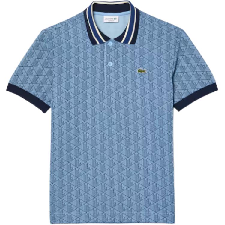 Поло с вышитым логотипом и жаккардовым монограммным узором LACOSTE, светло-голубой
Поло с вышитым логотипом и жаккардовым монограммным узором LACOSTE, светло-голубой