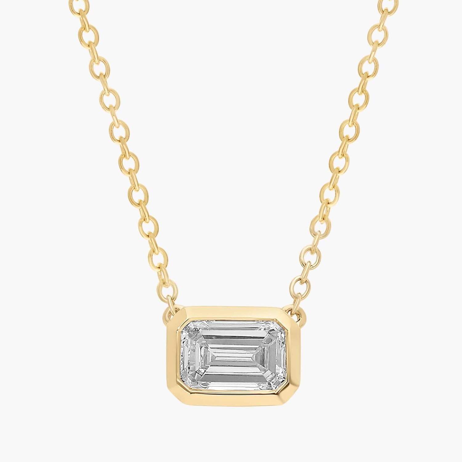 Подвеска East West с бриллиантами изумрудной огранки из желтого золота 14 карат (3/4 карата Tw. - HI / SI1-SI2) Blue Nile
Подвеска East West с бриллиантами изумрудной огранки из желтого золота 14 карат (3/4 карата Tw. - HI / SI1-SI2) Blue Nile