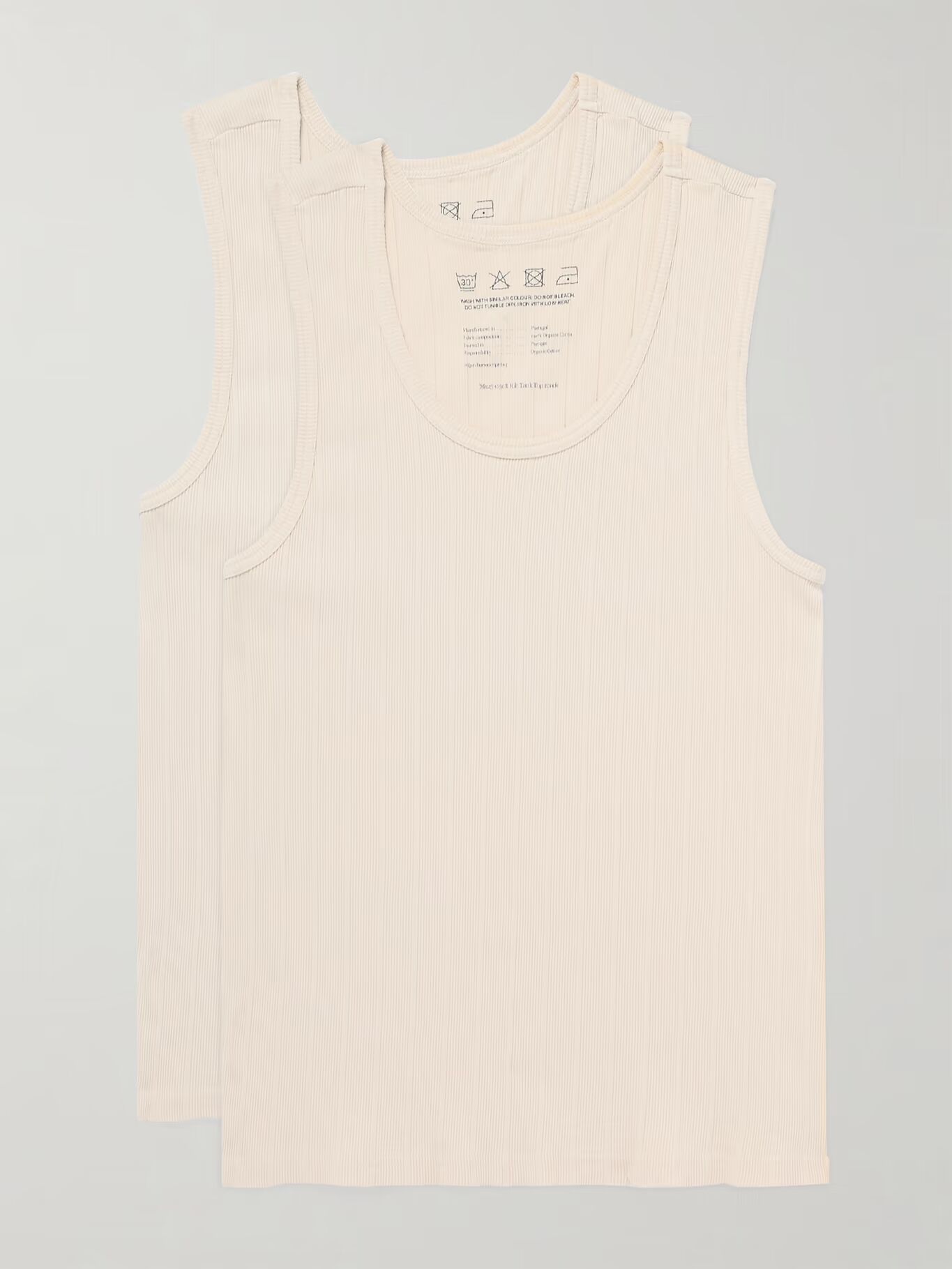 Комплект из двух облегающих топов из органического хлопка в рубчик MFPEN, экрю
Комплект из двух облегающих топов из органического хлопка в рубчик MFPEN, экрю