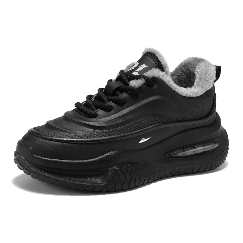 Kuding Мужские утепленные повседневные ботинки с противоскользящей подошвой, водонепроницаемые, на утолщенной подошве, черные, цвет Black 
Kuding Мужские утепленные повседневные ботинки с противоскользящей подошвой, водонепроницаемые, на утолщенной подошве, черные, цвет Black