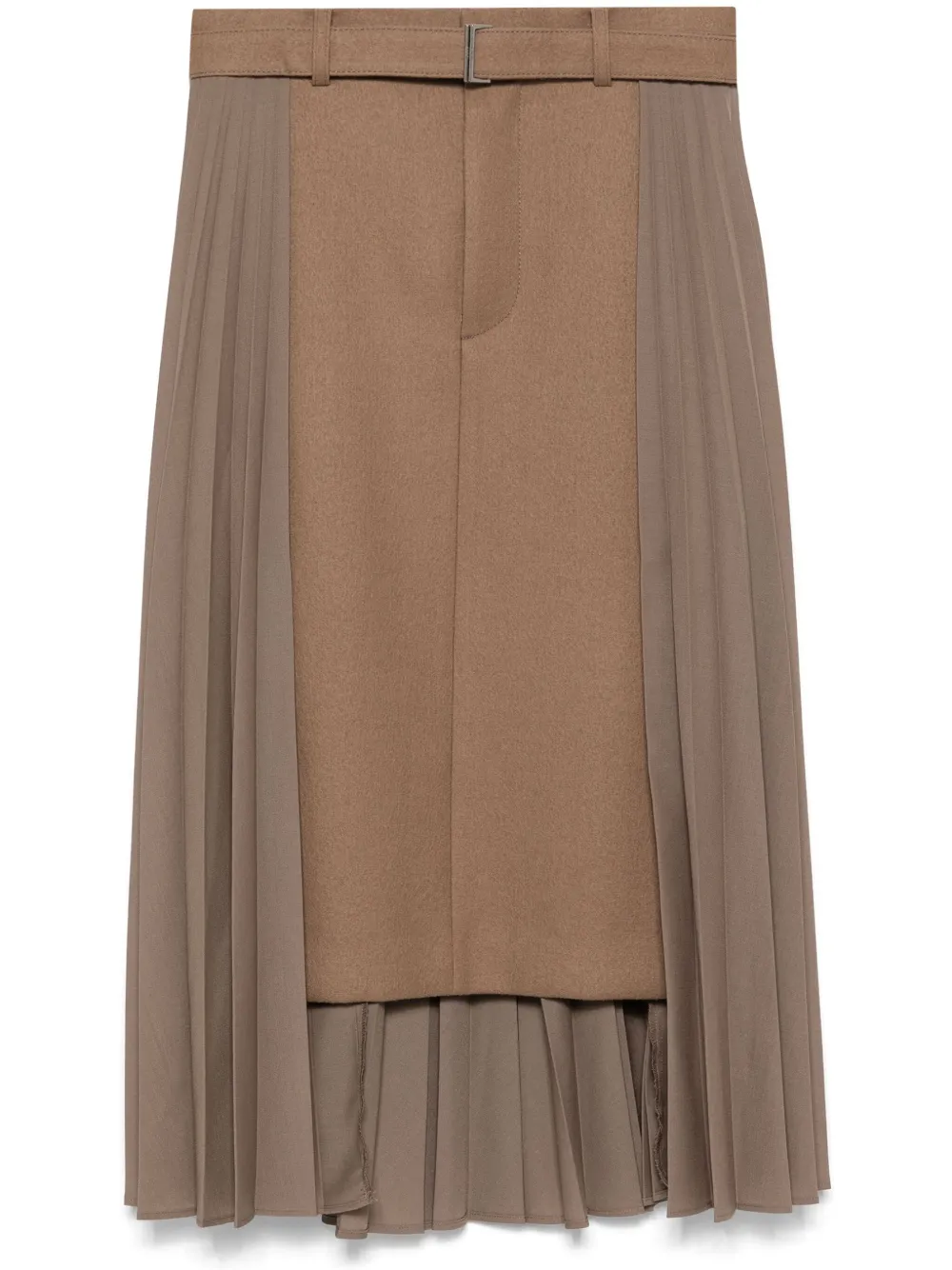 Плиссированная юбка Sacai, коричневый
Плиссированная юбка Sacai, коричневый