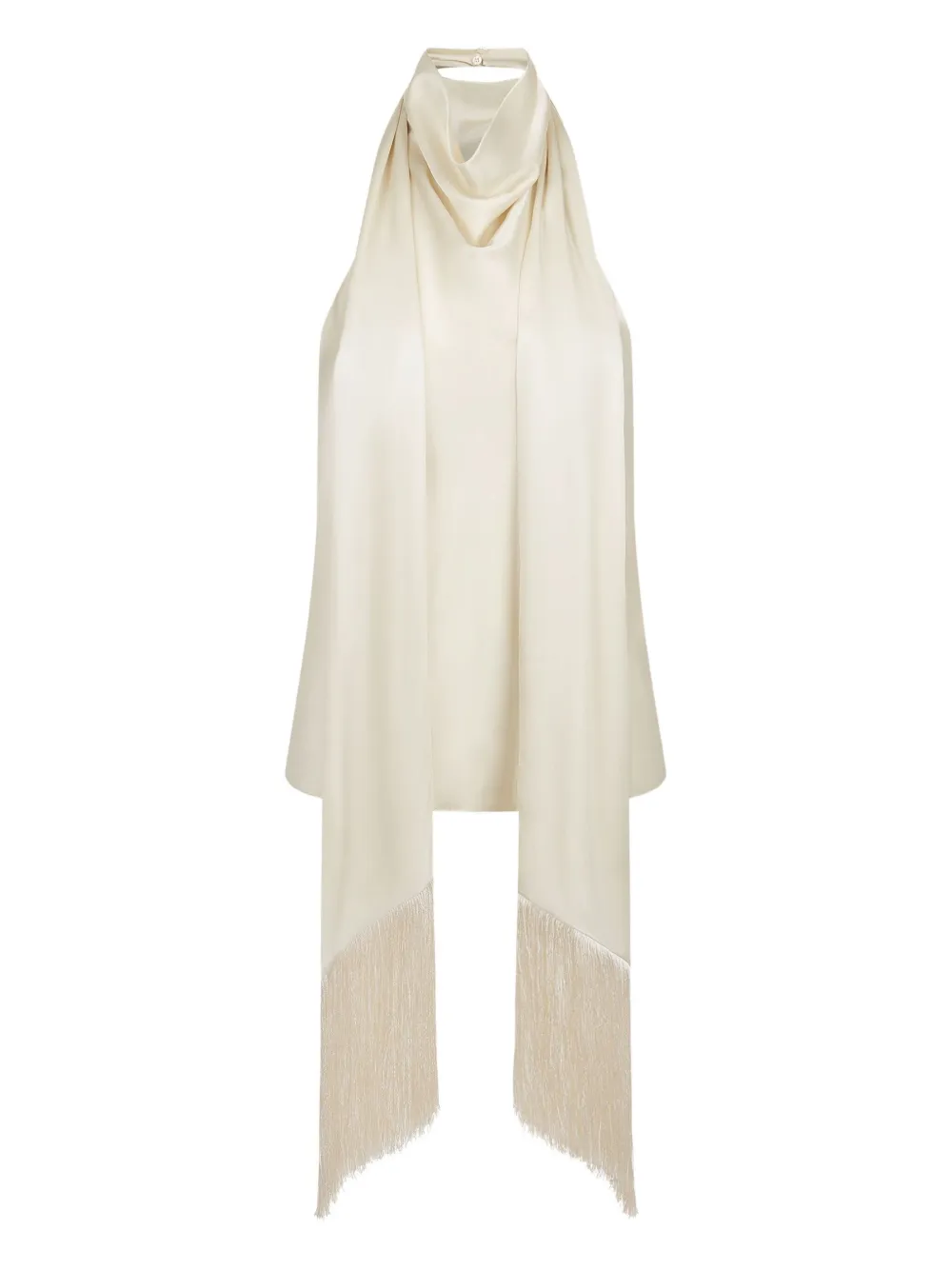 Топ с вырезом халтер и бахромой Nina Ricci, нейтральный 
Топ с вырезом халтер и бахромой Nina Ricci, нейтральный