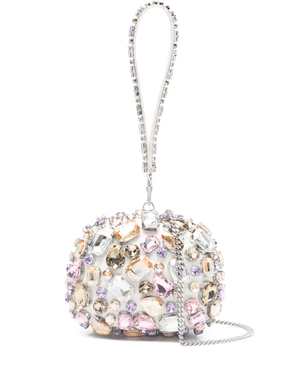 Мини-клатч с украшением из кристаллов Self-Portrait, белый
Мини-клатч с украшением из кристаллов Self-Portrait, белый