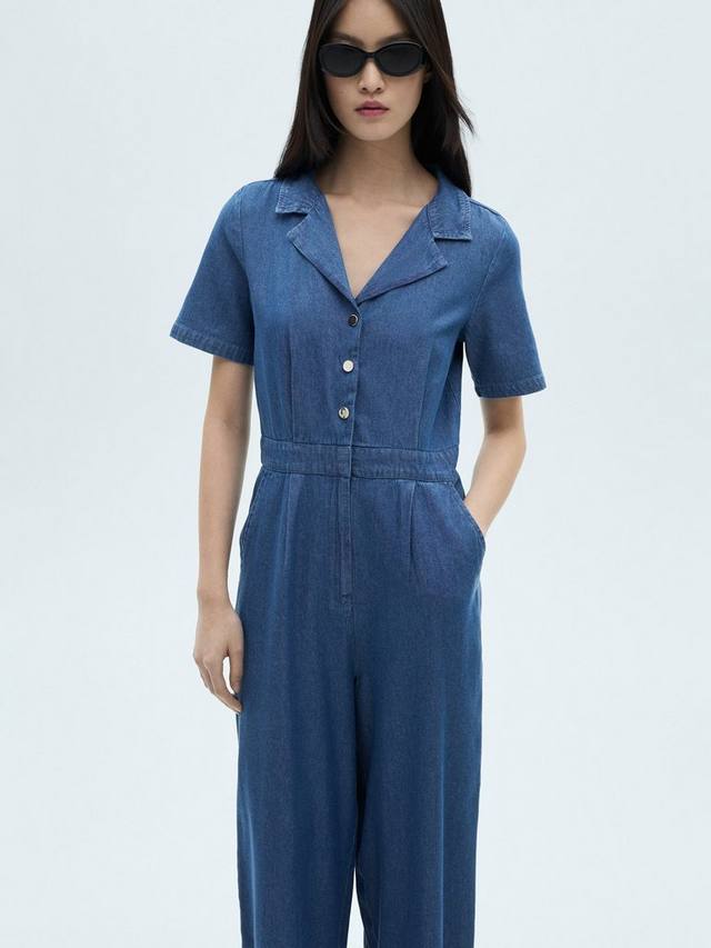 Комбинезон с рубашкой лестера Mango, средний синий
Комбинезон с рубашкой лестера Mango, средний синий