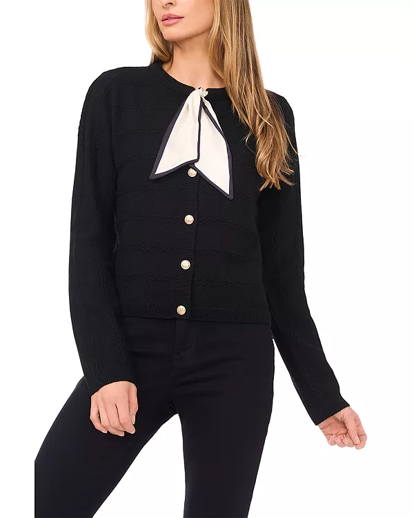 Тканый галстук, шарф, кардиган Cece, черный
Тканый галстук, шарф, кардиган Cece, черный