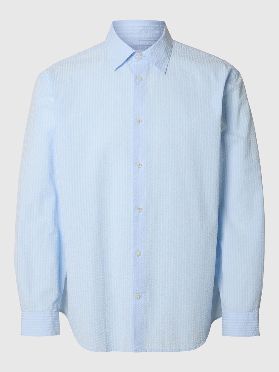 Рубашка на пуговицах классического кроя SELECTED Seersucker, синий
Рубашка на пуговицах классического кроя SELECTED Seersucker, синий