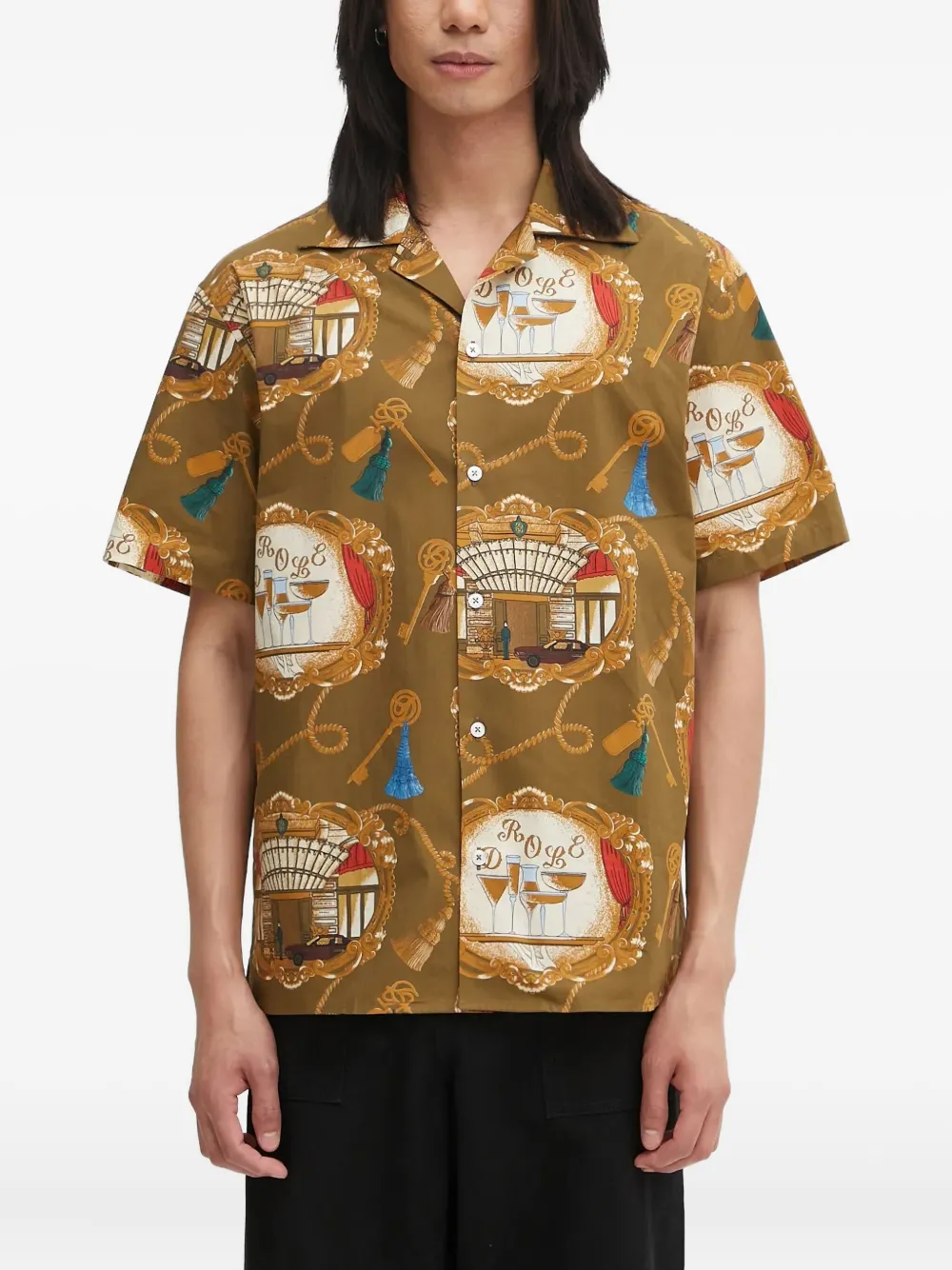 Рубашка с короткими рукавами и узором Drôle De Monsieur, коричневый
Рубашка с короткими рукавами и узором Drôle De Monsieur, коричневый