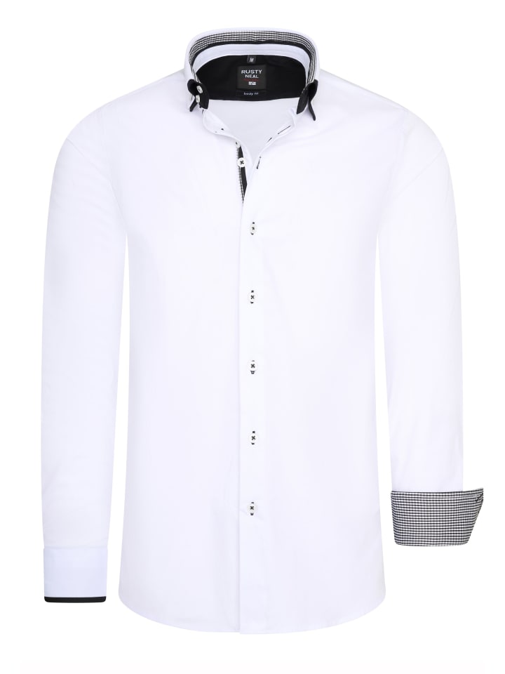 Белая рубашка с двойным воротником Rusty Neal
Белая рубашка с двойным воротником Rusty Neal