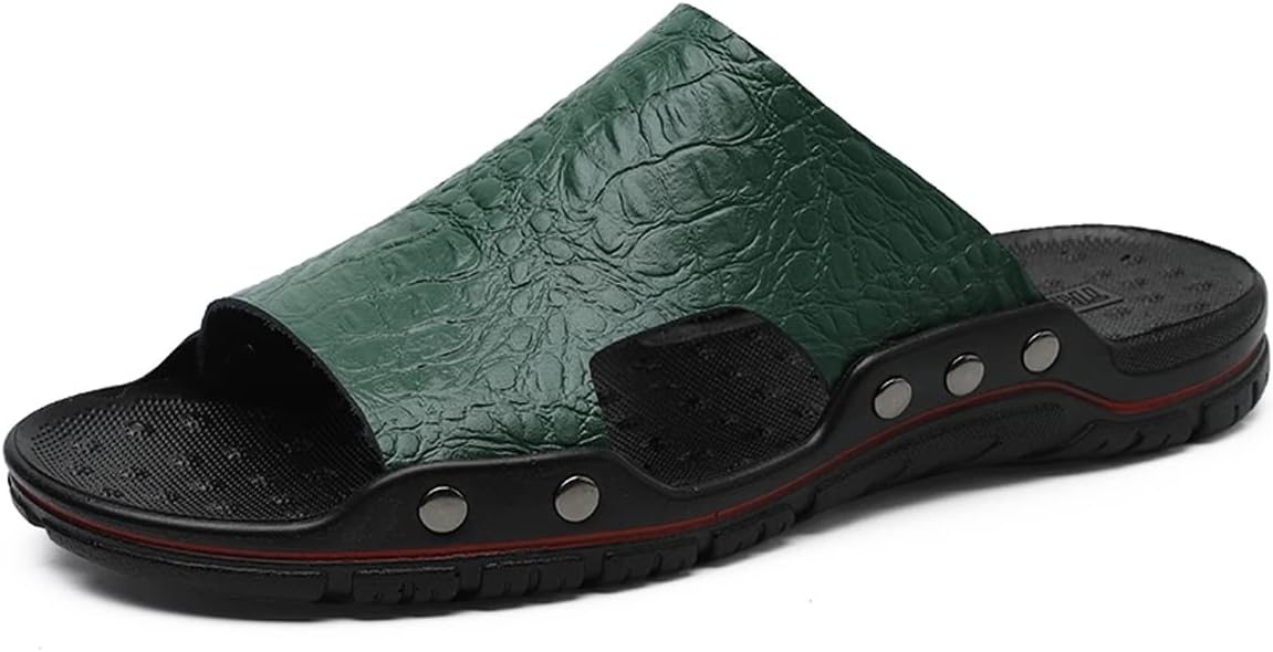 Мужские шлепанцы GSIGUL, кожаные босоножки для мужчин, летние повседневные водонепроницаемые сандалии для прогулок на улице, пляжа и путешествий, зеленый
Мужские шлепанцы GSIGUL, кожаные босоножки для мужчин, летние повседневные водонепроницаемые сандалии для прогулок на улице, пляжа и путешествий, зеленый