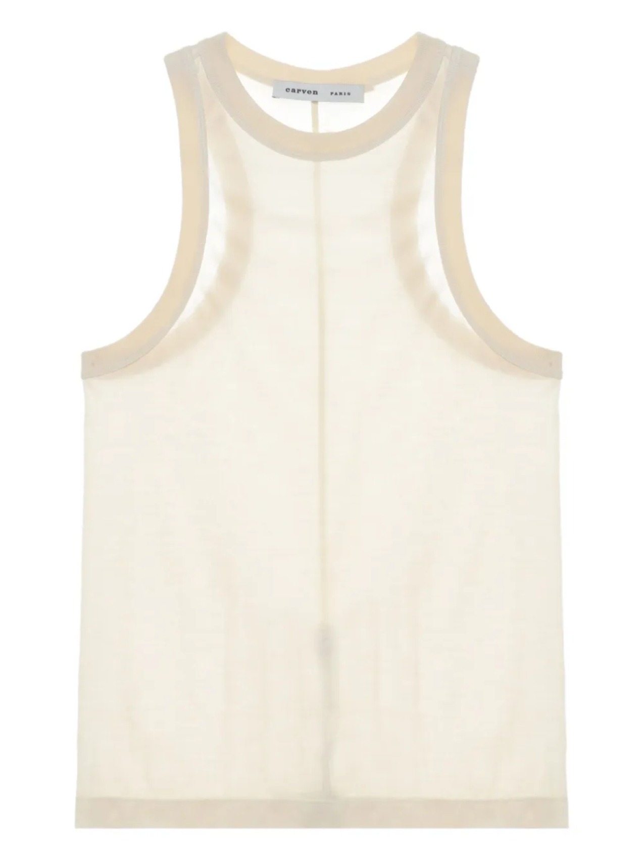 Carven прозрачный топ без рукавов, нейтральный 
Carven прозрачный топ без рукавов, нейтральный