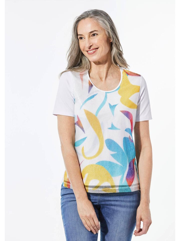 GOLDNER Короткий размер: Футболка с круглым вырезом белого цвета с узором, Белый, GOLDNER Короткий размер: Футболка с круглым вырезом белого цвета с узором
GOLDNER Короткий размер: Футболка с круглым вырезом белого цвета с узором, Белый, GOLDNER Короткий размер: Футболка с круглым вырезом белого цвета с узором