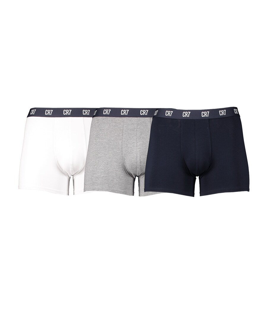 Обычные боксерские шорты CR7 - Cristiano Ronaldo, цвет Navy/mottled grey/White
Обычные боксерские шорты CR7 - Cristiano Ronaldo, цвет Navy/mottled grey/White