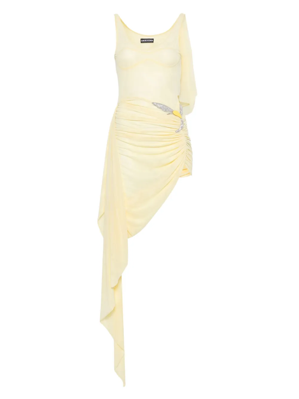 Платье асимметричного кроя с кристаллами David Koma, желтый
Платье асимметричного кроя с кристаллами David Koma, желтый