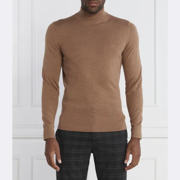 Шерстяная водолазка приталенного кроя Calvin Klein, бежевый
Шерстяная водолазка приталенного кроя Calvin Klein, бежевый
