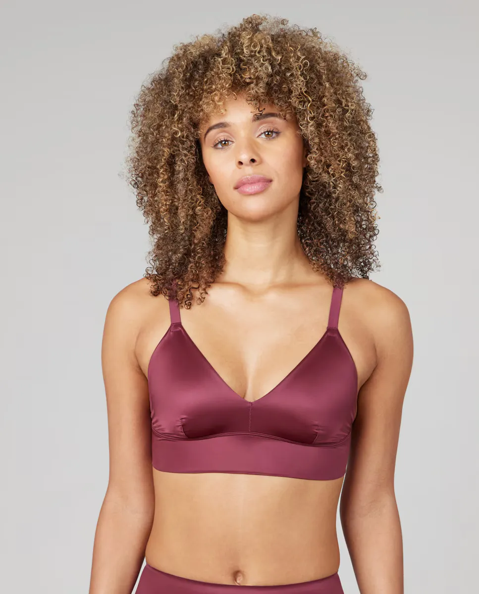 Женский атласный бралетт на регулируемых бретелях Spanx, бордовый
Женский атласный бралетт на регулируемых бретелях Spanx, бордовый