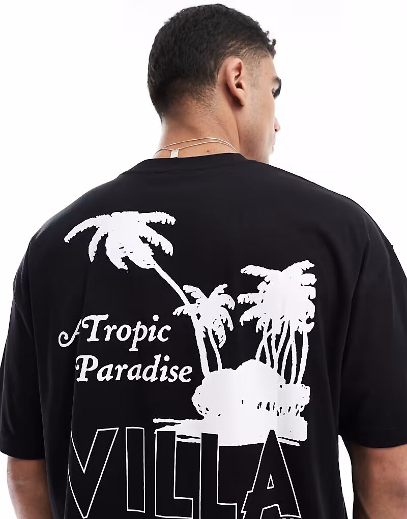 Футболка свободного кроя ASOS DESIGN с изображением пальмы черного цвета 
Футболка свободного кроя ASOS DESIGN с изображением пальмы черного цвета