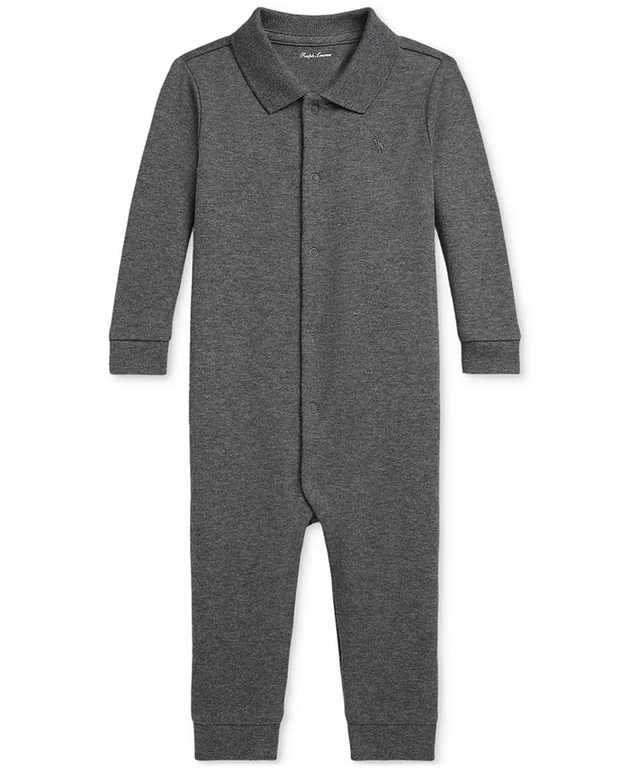 Детский хлопковый комбинезон-поло Polo Ralph Lauren, серый
Детский хлопковый комбинезон-поло Polo Ralph Lauren, серый