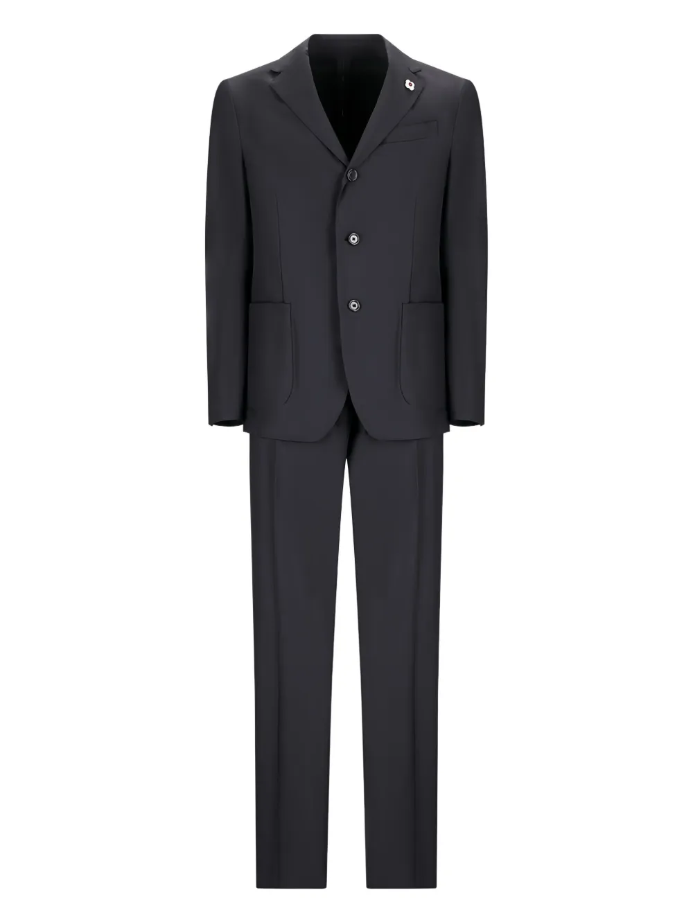 Костюм с однобортным пиджаком Lardini, черный 
Костюм с однобортным пиджаком Lardini, черный